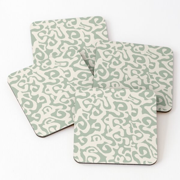 Item preview, Sage Green and Almond Beige Abstract Modern Scala Media Pattern designed and sold by kierkegaard.