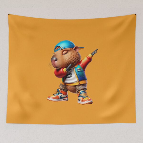 Item preview, Cute funny Capybara in DABBING pose dressed in modern clothes. designed and sold by Nathalymx.