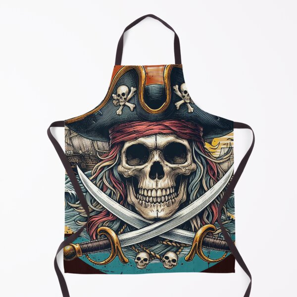 Item preview, Pirate skull, vintage, retro designed and sold by Wallisart.