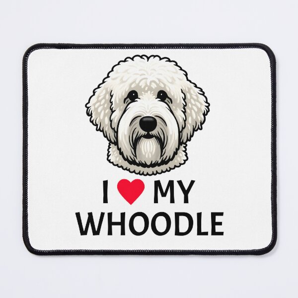 Item preview, I love my Whoodle - Love dog statement designed and sold by Ingridpd.