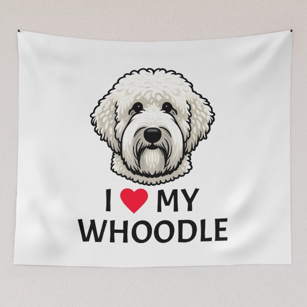 Item preview, I love my Whoodle - Love dog statement designed and sold by Ingridpd.