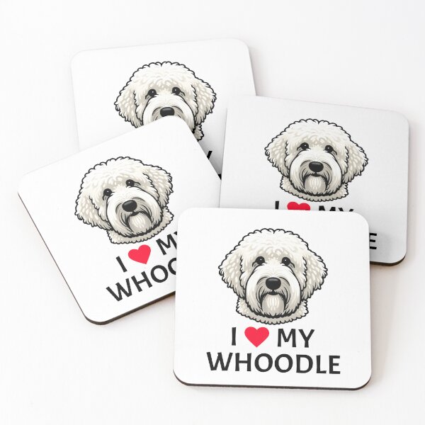 Item preview, I love my Whoodle - Love dog statement designed and sold by Ingridpd.