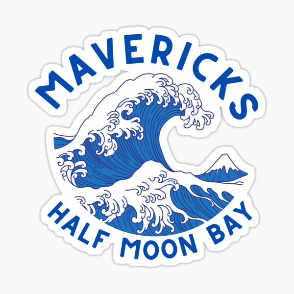 Mavericks Half Moon Bay California Surfing Sticker