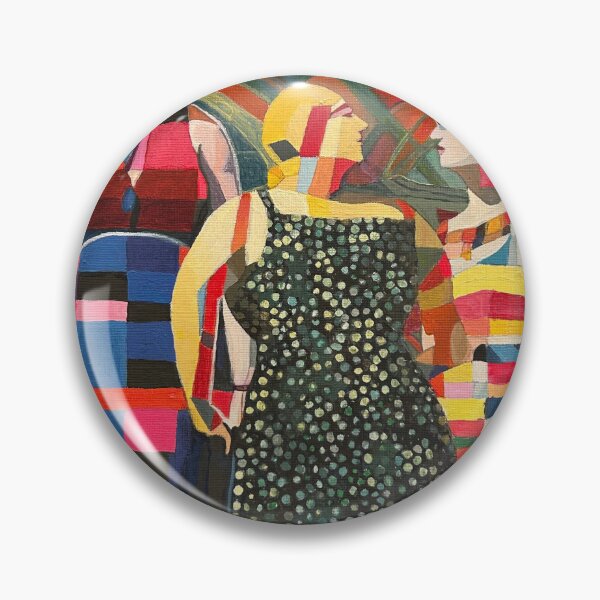 Item preview, Three Women in Retro 60s Tropical Mod Attire Original Painting  designed and sold by ajparis.