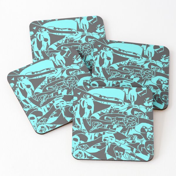 Item preview, Gray Blue Skulls Pattern designed and sold by skullbal.