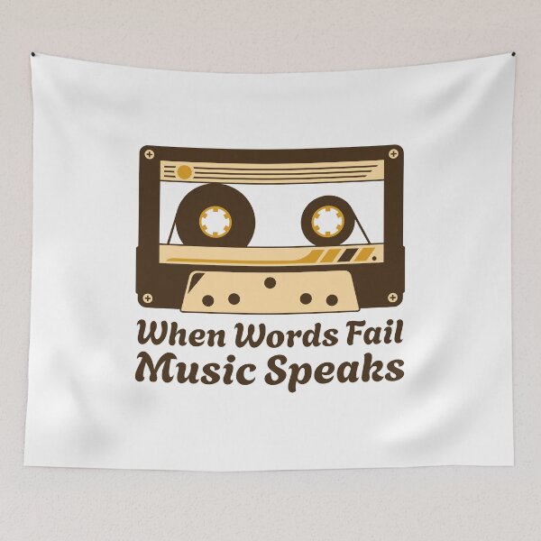 Item preview, When Words Fail Music Speaks Cassette designed and sold by PMCreative.
