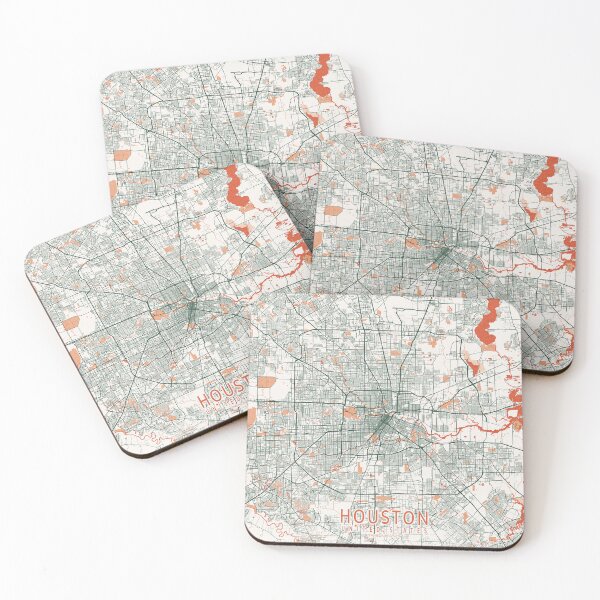 Item preview, Houston City Map of Texas, USA  - Bohemian designed and sold by deMAP.