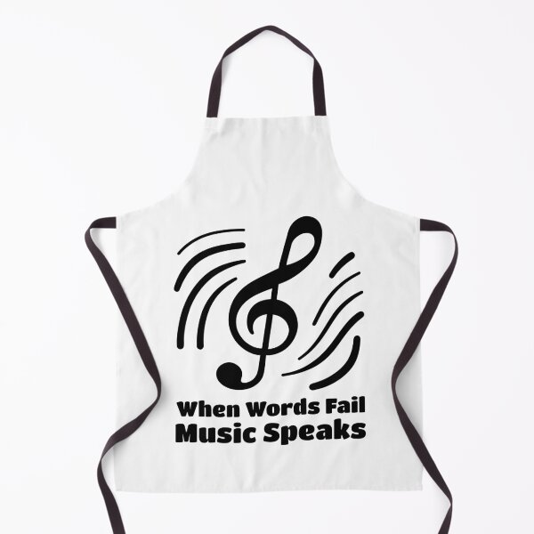 Item preview, When Words Fail Music Speaks Music Black Music Note designed and sold by PMCreative.