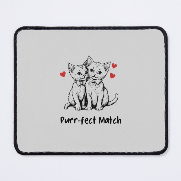 Item preview, Purr-fect Match Valentines day design designed and sold by INSOMNIAC101.