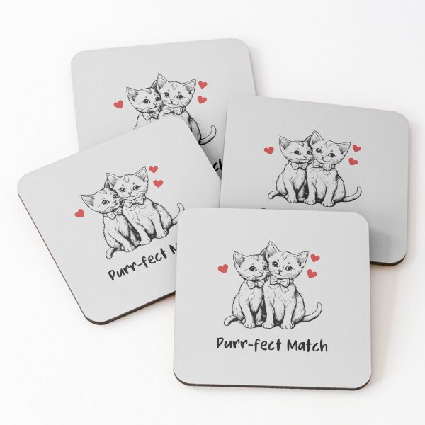 Item preview, Purr-fect Match Valentines day design designed and sold by INSOMNIAC101.