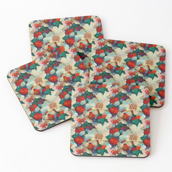 Item preview, White Christmas flower background designed and sold by Funwaytrend.
