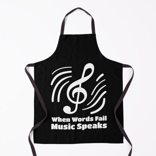 Item preview, When Words Fail Music Speaks Music White Music Note designed and sold by PMCreative.