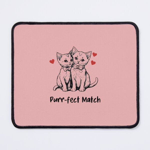 Item preview, Purr-fect Match Valentines day design designed and sold by INSOMNIAC101.