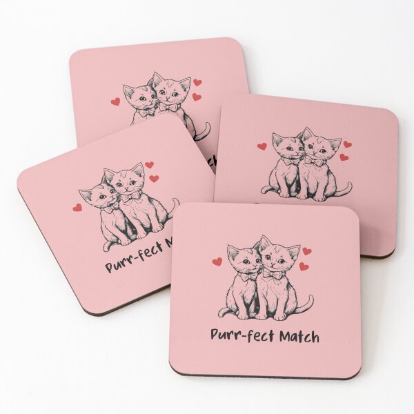 Item preview, Purr-fect Match Valentines day design designed and sold by INSOMNIAC101.