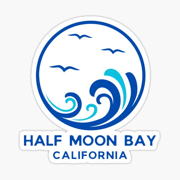 Half Moon Bay California Sticker