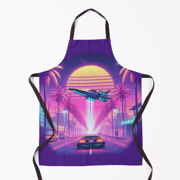 Item preview, Vaporwave 80s Sci-Fi Retro Street Palm Trees City designed and sold by Mahilis.