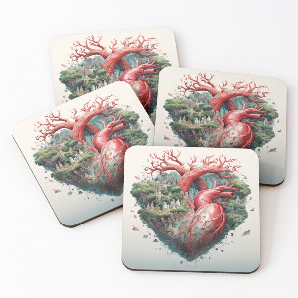 Item preview, Realistic Anatomical Heart with Romantic Ruins of an Ancient City designed and sold by AgathaZolastore.