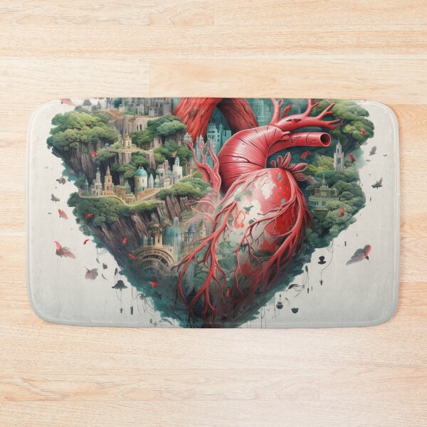 Item preview, Realistic Anatomical Heart with Romantic Ruins of an Ancient City designed and sold by AgathaZolastore.