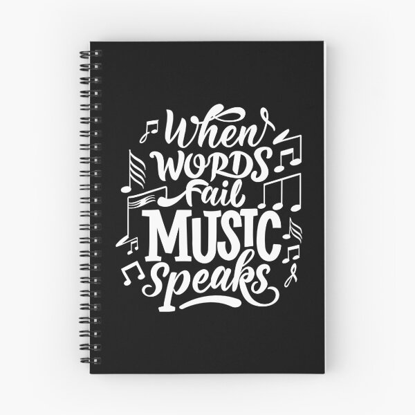 Item preview, When Words Fail Music Speaks Music White And Black designed and sold by PMCreative.