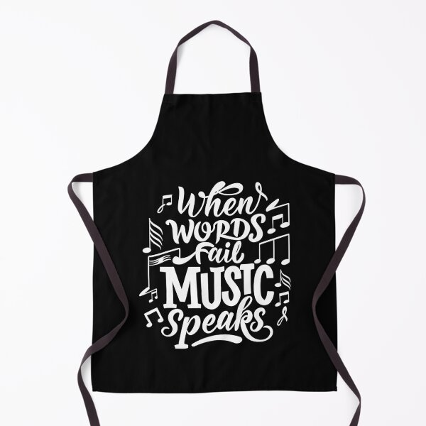 Item preview, When Words Fail Music Speaks Music White And Black designed and sold by PMCreative.