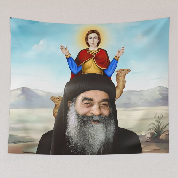 Item preview, Saint Mina and Pope Kyrillos VI of Alexandria designed and sold by MarinaAtef.