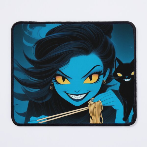Item preview, Witch and Black Cats Eating Ramen designed and sold by TheDarkWardrobe.