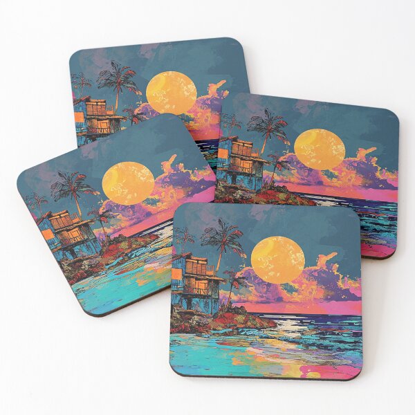 Item preview, Seaside Shack - Tropical Pop Art  designed and sold by HausKatz.