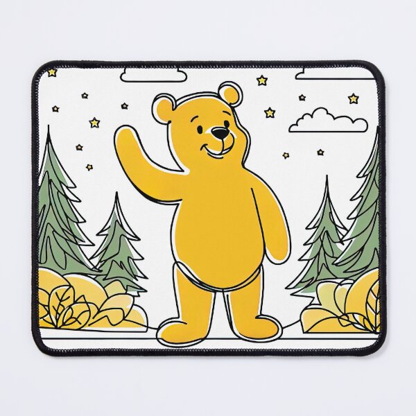 Item preview, Bear Waving designed and sold by pixiedustpaint.
