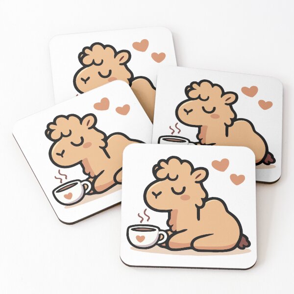 Item preview, Cute Camel Drinking Coffee designed and sold by BluRockDesigns.