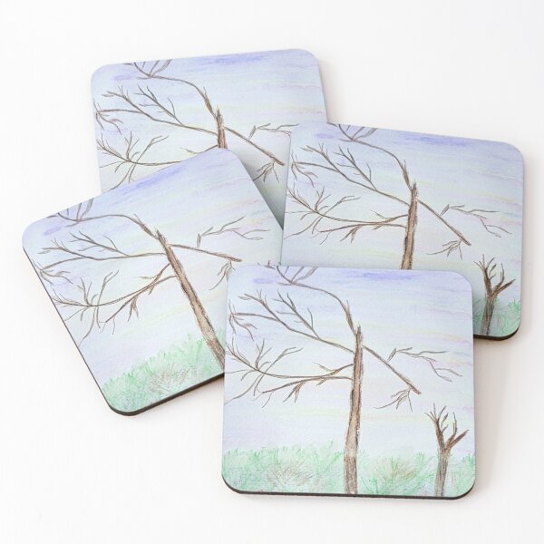 Item preview, Watercolor painting of dead trees on the trail  designed and sold by Jmb67.