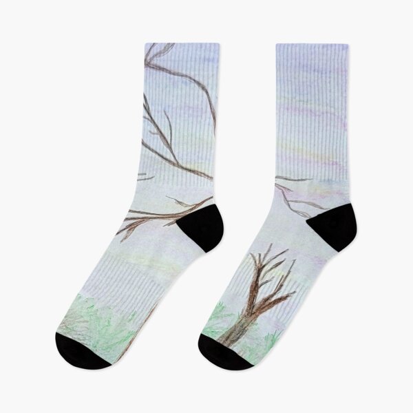 Item preview, Watercolor painting of dead trees on the trail  designed and sold by Jmb67.