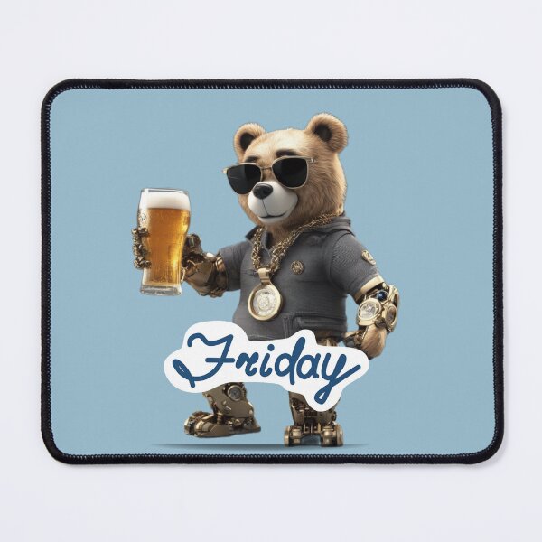 Item preview, Funny Cool Bears Savoring the Sip,Happy Friday designed and sold by ALITTLETOWN.