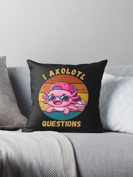Vista previa del artículo con la obra «I Preguntas sobre Axolotl, Preguntas lindas sobre Axolotl retro, Preguntas divertidas sobre Axolotl rosa, Axolotl 100 días de escuela», diseñado y vendido por CuzItsFunny.