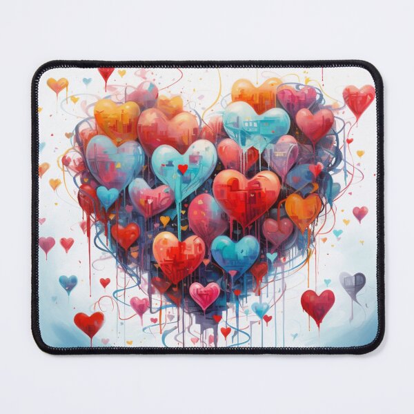 Item preview, Colourful Hearts Gathered in Shape of Large Heart designed and sold by AgathaZolastore.