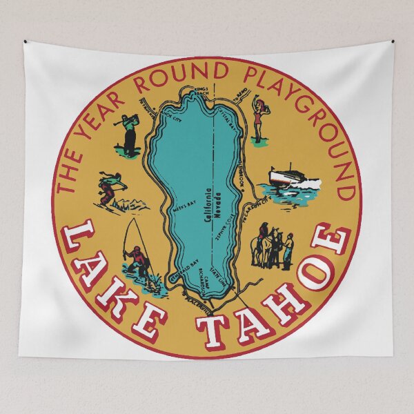 Item preview, Vintage Style Lake Tahoe Decal Design designed and sold by Decal Mania.