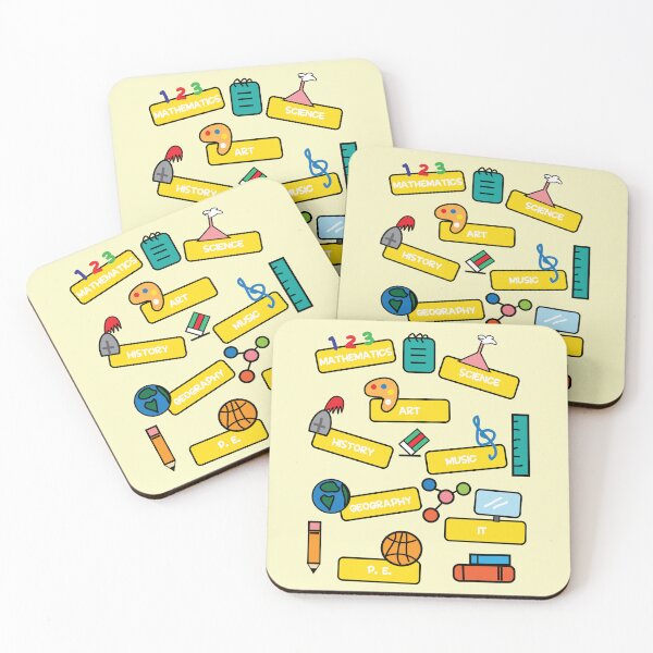Item preview, School subjects cute version 1 designed and sold by fluffyfamcraft.
