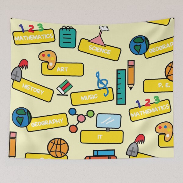 Item preview, School subjects cute version 1 designed and sold by fluffyfamcraft.