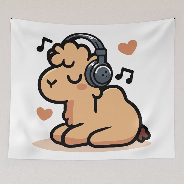 Item preview, Cute Camel Listening To Music designed and sold by BluRockDesigns.