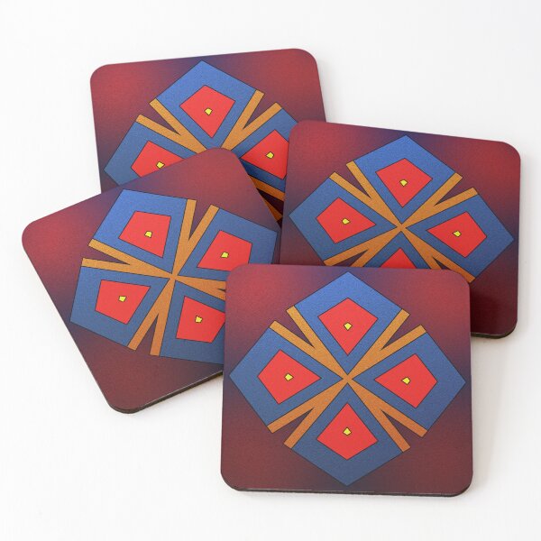 Item preview, Blue-Orange Wedges With Gold Trim designed and sold by Walter Rice.