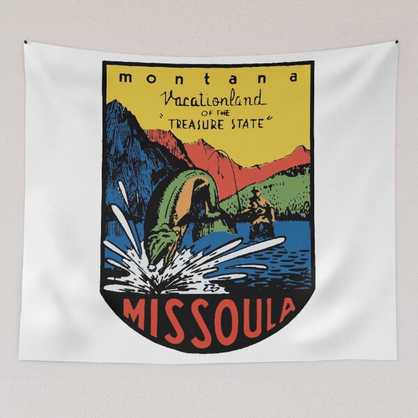 Item preview, Vintage Style Missoula Montana Decal Design designed and sold by Decal Mania.