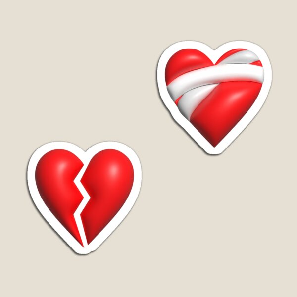 Artikelvorschau, Emoji-Aufkleberpaket mit gebrochenen und heilenden Herzen entworfen und verkauft von Dvorit.