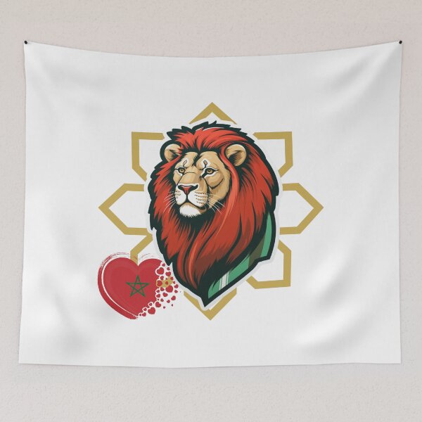 Item preview, Morocco Maroc المنتخب المغربي T-Shirt, soccer lion designed and sold by MarwenLabShop.