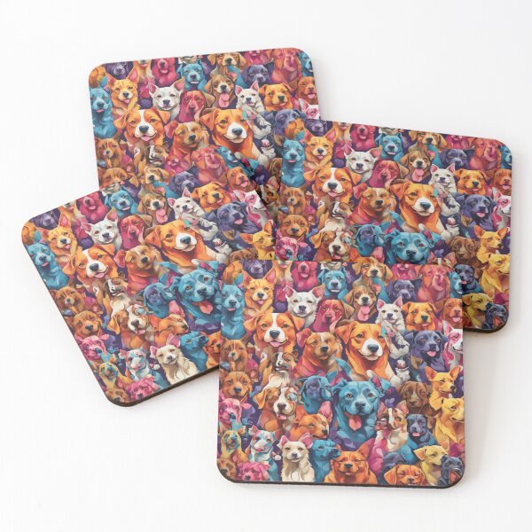 Item preview, Four-Legged Friends Parade: Charming Dog Pattern designed and sold by FemmeFlair.