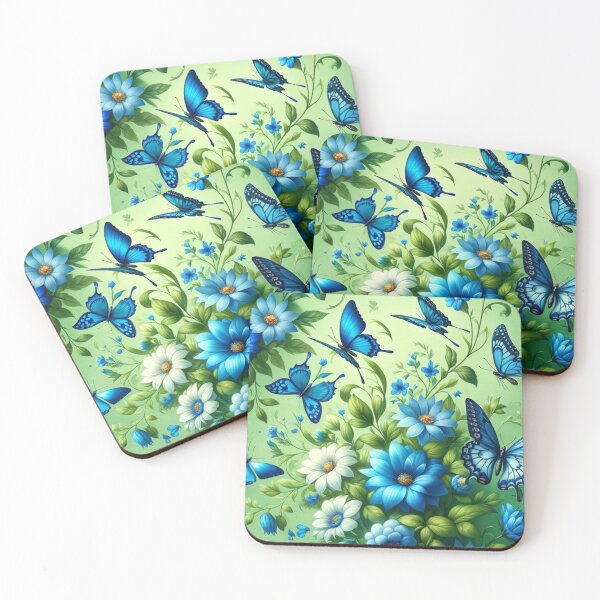 Item preview, Butterflies And Floral With Green Background designed and sold by mymagicstoreus.
