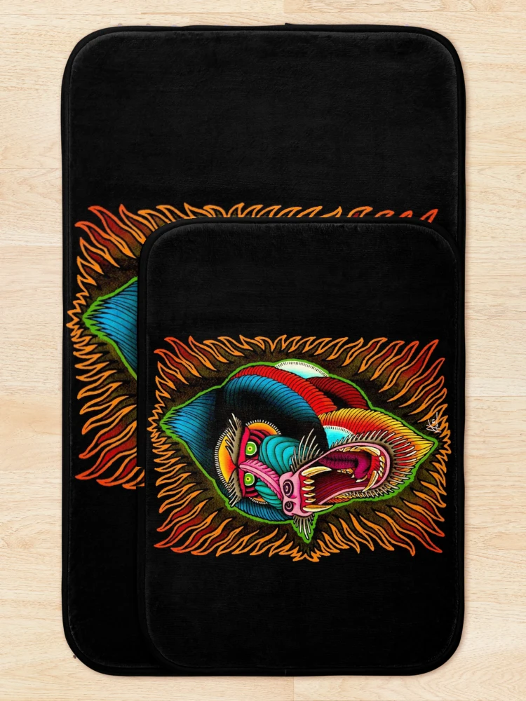 Thumbnail 5 of 6, Bath Mat, MANDRILL designed and sold by ARTopher.