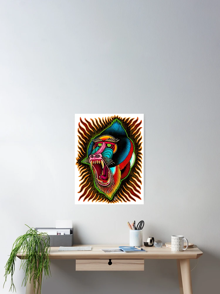 Thumbnail 2 of 3, Poster, MANDRILL designed and sold by ARTopher.