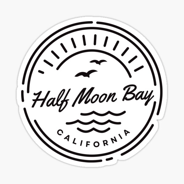 Half Moon Bay California Sticker