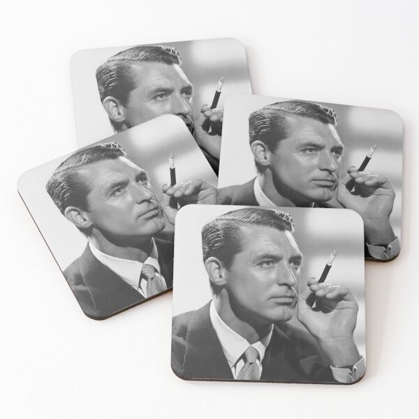 Item preview, Cary Grant Smoking Cigarette, Black and White Vintage Photo designed and sold by modernretro.