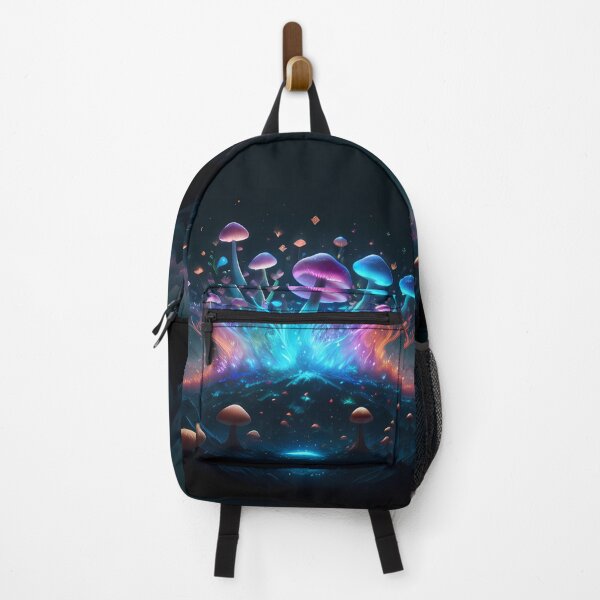 Item preview, Luminescent Void: Bioluminescent Mushrooms on a Dark Barren Planet designed and sold by ZipperDragon88.