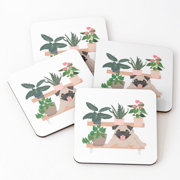 Item preview, Pug y plantas designed and sold by TheAnimalZ00.
